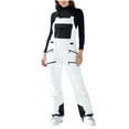 thumbnail image 2 of Snow Suits for Women Oversized Ski Snow Bib Overalls Waterproof Windproof Insulated Ski Bibs Adjustable Strap Snowboarding Pants Jumpsuits Snowpants, 2 of 5