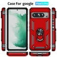 thumbnail image 7 of Decase Rugged Case for Google Pixel 8 Pro with Ring Kickstand Magnetic Car Mount,Soft TPU & Hard PC Anti-scratch Heavy Duty Cover With Screen Protector,Full Body Case for Google Pixel 8 Pro - Red, 7 of 7