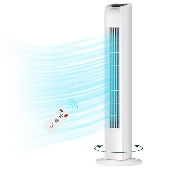 Ventilador de Torre Uthfy Sin Aspas Oscilante 30 cm 3 Velocidades Blanco
