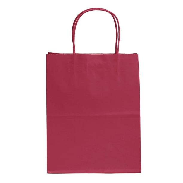 12 CT Medium Burgundy Kraft Bags, Kraft Gift Bag, Food Safe Ink &Paper