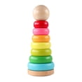 thumbnail image 1 of GEMEM Wooden Ring Rainbow Stacker Toddler Toys Stacking Rings Learning Toys for 1, 2 Year Old Baby, 1 of 1