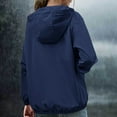 thumbnail image 4 of Womens Rain Jacket Raincoat Windbreaker Running Waterproof Lightweight Packable with Hood Travel Hiking Cycling Coats for Women, 4 of 5