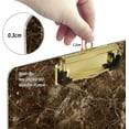 thumbnail image 3 of FMSHPON Brown Marble Clipboard Hardboard Wood Nursing Clip Board and Pull for Standard A4 Letter 13x9 inches, 3 of 4