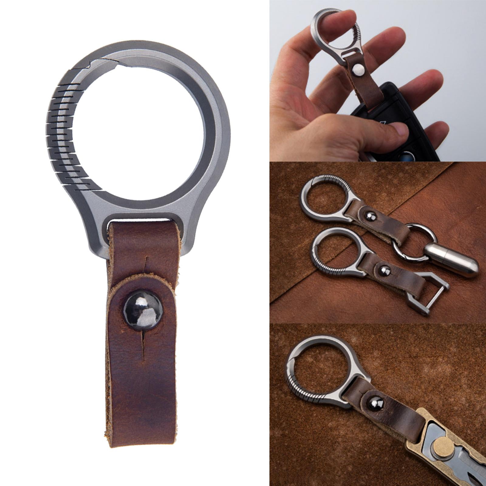 Men Faux Leather Key Car Key Chain Protection Smart Keychain Key Holder Key  Fob Loops Pants Buckle 