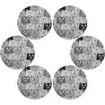 thumbnail image 3 of Coolnut Grey Cat Round Placemats Waterproof Non-Slip Washable Place Mats Polyester Table Mats Set of 1 Heat Resistant for Home Kitchen Holiday Party Home Decor Gifts, 3 of 7