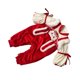 thumbnail image 4 of Baby Jumpsuit Cute Chinese Style Stand Collar Cotton Soft Warm Baby One Piece Outfit for Winter Full Length 28.7in, 4 of 4