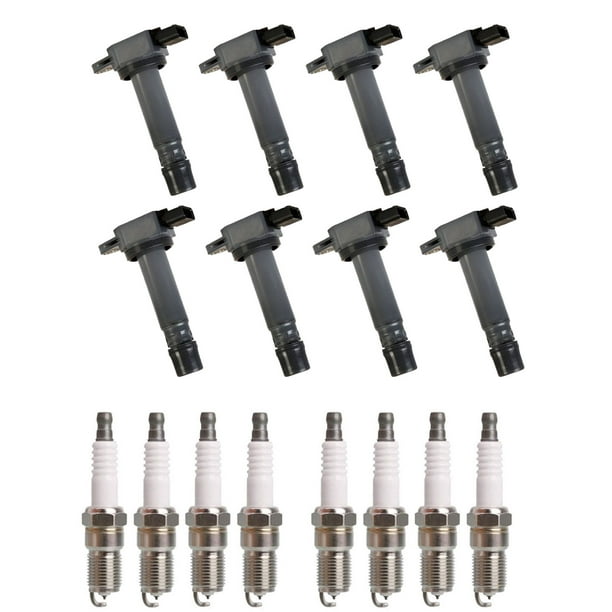 Set of 8 ISA Ignition Coils and 8 Spark Plugs Compatible with Volvo