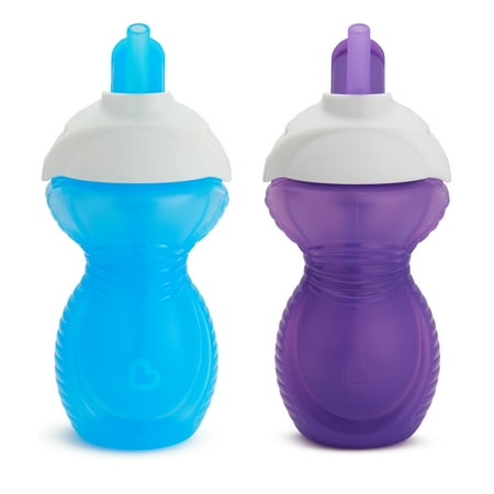 Munchkin Click Lock Flip Straw Cup 9oz, 2 Pack, Color May Vary