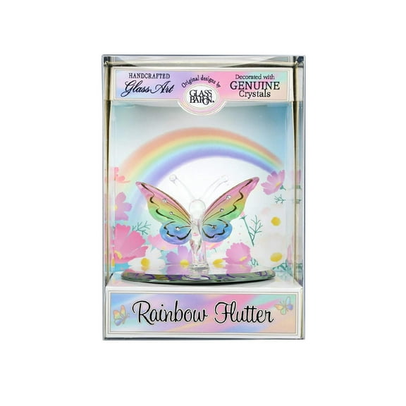 Keepsake Box Butterfly 'Rainbow Flutter' by Glass Baron
