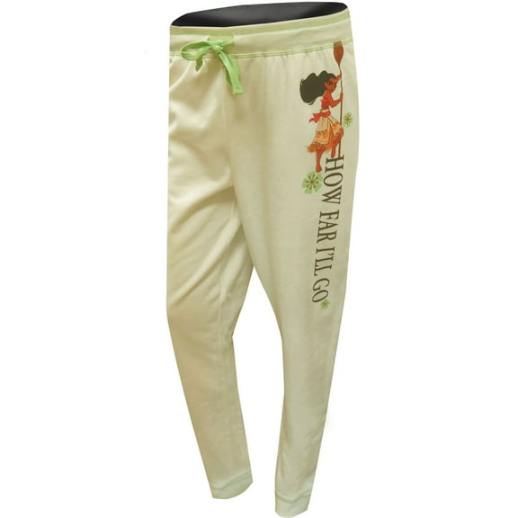 Disney Womens Disney Moana How Far I'll Go Plus Size Jogger Lounge Pants (1X)