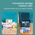 thumbnail image 2 of mmirethe ABS Pill Storage Box Portable Ergonomic Handled Large Capacity Cute Stylish Sealed Moistureproof Tablet Container Organizer Medium Blue, 2 of 8
