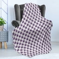 thumbnail image 4 of Wedding Soft Flannel Fleece Throw Blanket, Romantic Violet Rose Blossoms Corsage Bouquets with Grey Leaves, Cozy Plush for Indoor and Outdoor Use, 60" x 80", Violet Pale Grey, by Ambesonne, 4 of 5