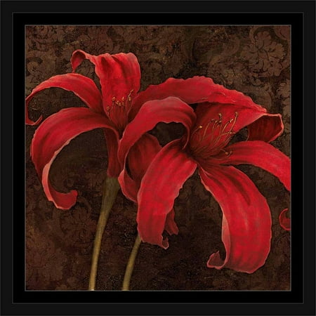 two realistic lily flowers