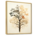 thumbnail image 2 of Designart "Minimalist Scene Featuring A Beige American Basswood Tree" Tree Amercian Basswood Floater Framed Wall Art Prints, 2 of 5