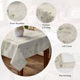 thumbnail image 5 of Green Spring Flowers Table Cloth Waterproof Tablecloths, Vintage Leaves Country Rustic Tablecloth Dining Table Cover for Kitchen Party Tabletop Outdoor, Square Tablecloth 60x60 Inch, 5 of 9