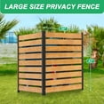 thumbnail image 3 of Slsy Air Conditioner Fence, 2-Panel Pool Equipment Enclosure, 38" W x 42" H Privacy Screens Fence Panels with Metal Stakes, Wood Trash Can Fence Privacy Fence Panel for Outside, 3 of 8