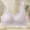 Purple, variant on Adjustable Strap V Neck Seamless Embossed Rib Wireless Bra Invisible Comfort Everyday Underwear Khaki L