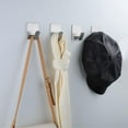 thumbnail image 5 of Ganchos adhesivos para toallas en la pared: Ganchos para batas para colgar ropa, sombreros, se pegan en el baño/cocina, acero inoxidable SUS 304, plateado, 4,5*5,2*3cm, 5 of 5