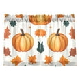 thumbnail image 7 of Yayeee Kitchen Curtains Light Filtering 27"x36" Rod Pocket Short Cafe Window Panel, Pumpkins Patten, 7 of 7