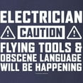 thumbnail image 3 of CafePress - Caution Electrician Long Sleeve T Shirt - Long Sleeve Dark T-Shirt, 3 of 4