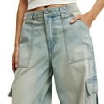 thumbnail image 5 of ClodeEU Baggy Jeans for Women,Wide Leg Denim Jeans With Pockets,Loose Fit Cargo Denim Jeans Dark Blue,Womens Plus M, 5 of 6
