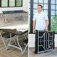 thumbnail image 3 of LIFETIME Premium Commercial 6 Foot Foldable Table, Black, 3 of 7