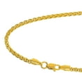 thumbnail image 2 of JewelStop 14k Semi-Solid Yellow Gold 2.4 mm Light Weight Spiga Wheat Chain, Lobster Claw - 20 Inches, 5gr., 2 of 6