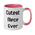 thumbnail image 2 of Beautiful Niece Gifts, Cutest Niece Ever, Fun Birthday Two Tone 11oz Mug For Niece From Aunt, Niece birthday present, Niece Christmas present, Gift for niece, Present for niece, 2 of 2