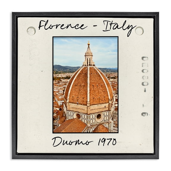 Stupell Industries Victorian Florence Italy Travel View Black Floating Frame Canvas Art, 18 x 18, by Val Rhodes