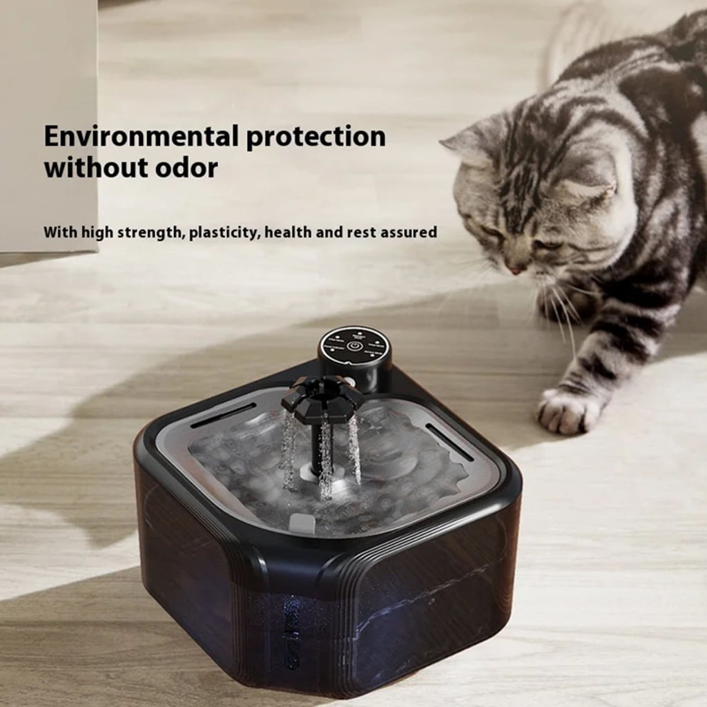 Zeiwohndc 2.8L Automatic Circulating Pet Water Fountain Stainless Steel Water Dispenser
