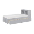 thumbnail image 4 of Lexicon Orion 88.5" Transitional Wood Twin Bookcase Bed with Storage Box in Gray, 4 of 5