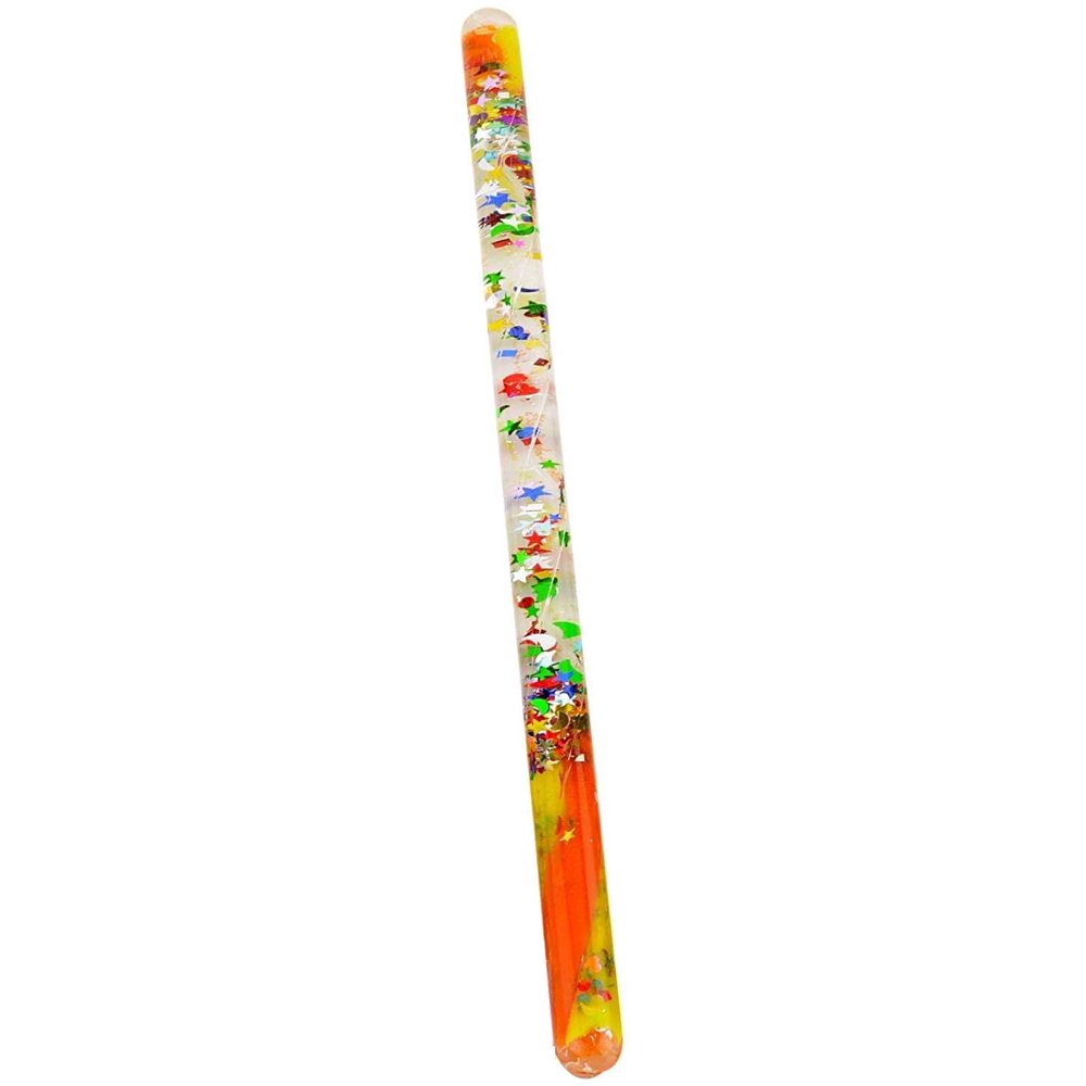 Jumbo Spiral Glitter Wand a 12" Wonder Glitter Tubes for Kids (Yellow