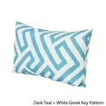 thumbnail image 3 of Noble House Realm Greek Key Rectangular Pillow in Dark Teal, 3 of 11