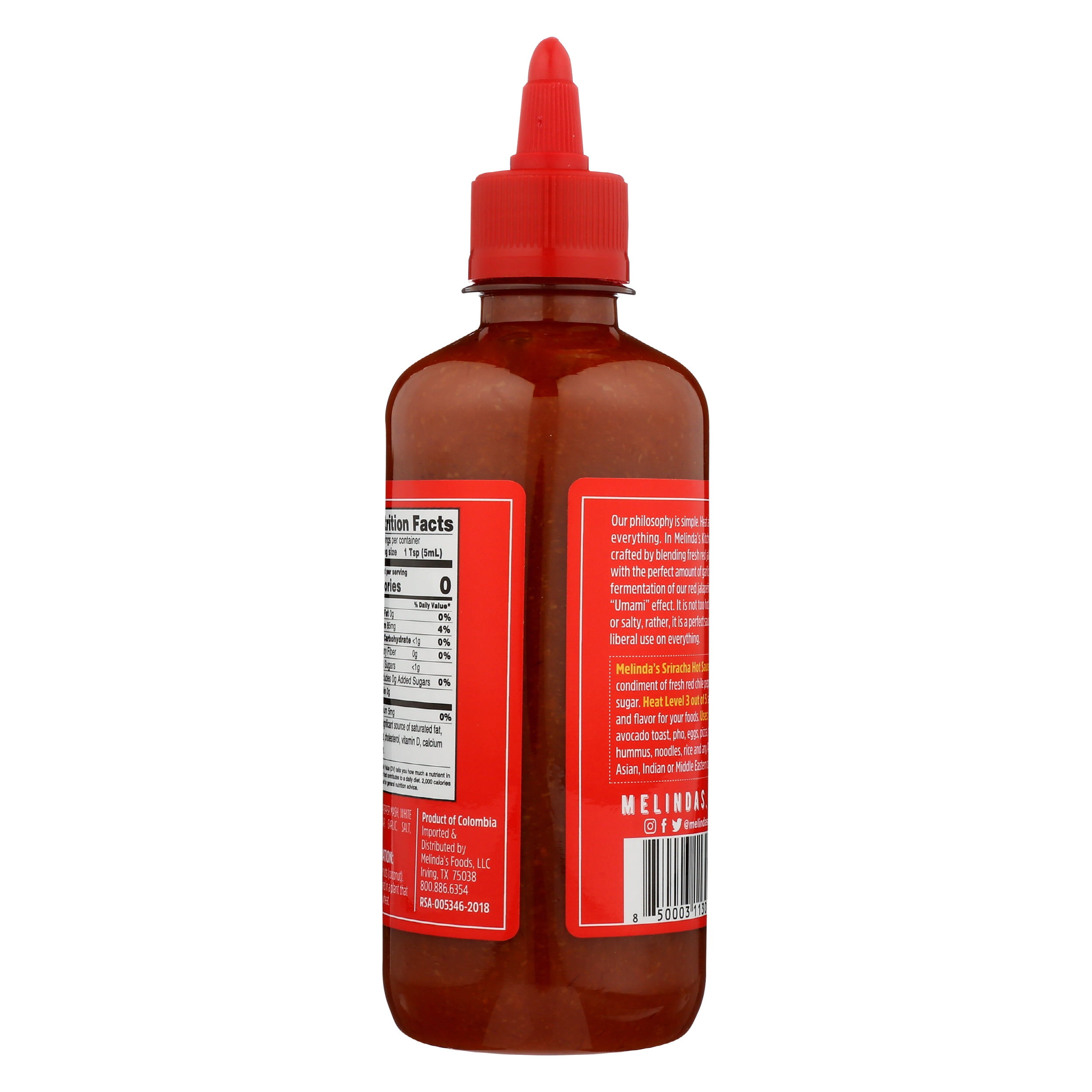 Pack of 6, Melindas Sriracha Hot Sauce, 12 oz
