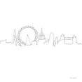 thumbnail image 2 of Seven Trees Design 15x15 White Modern Wood Framed Museum Art Print Titled - One Line London, 2 of 4