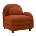thumbnail image 4 of AUU 1-Seat Curved Teddy Sofa, RSF Model with Pillow, Teddy Fabric Upholstered Couch for Living Room, 4 of 7
