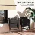 thumbnail image 4 of Outsunny Outdoor Folding Chairs Set of 2, Padded Camping Chairs, Black, 4 of 10