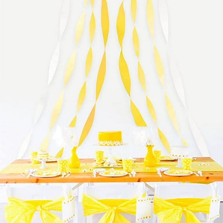 SpongeBob Crepe Paper Streamers - 8 Rolls Yellow, Brown, Pink, Green For Kids Birthday Party Decorations