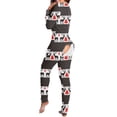 thumbnail image 4 of SMihono Pantalon en Lin pour Femmes Mode Grande Taille Décontracté Ample Imprimé Bouton-Pression Combinaison Large pour Femmes, jusqu'à 65 % de Réduction!, 4 of 6