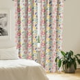 thumbnail image 2 of Ambesonne Colorful Curtains, Summer Nature Doodle, Pair of 28"x84", Multicolor, 2 of 5