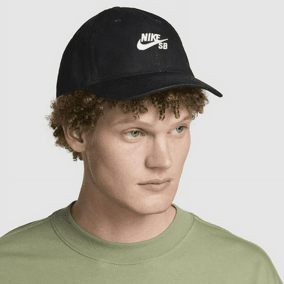 Nike SB Club Unstructured Skate Cap Color: Black/White Size: S/M