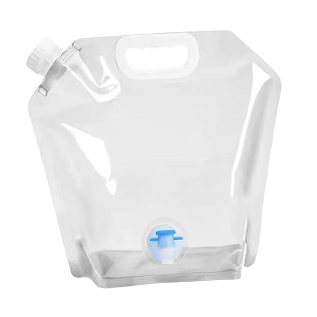 S SERENABLE Collapsible Water Container Drink Container with Screw Lid Folding Water Bag 5L
