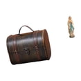 thumbnail image 1 of Joyero vintage de madera con estatua de María y figura de de Lutero. Caja decorativa para guardar anillos y otros objetos pequeños, 1 of 8