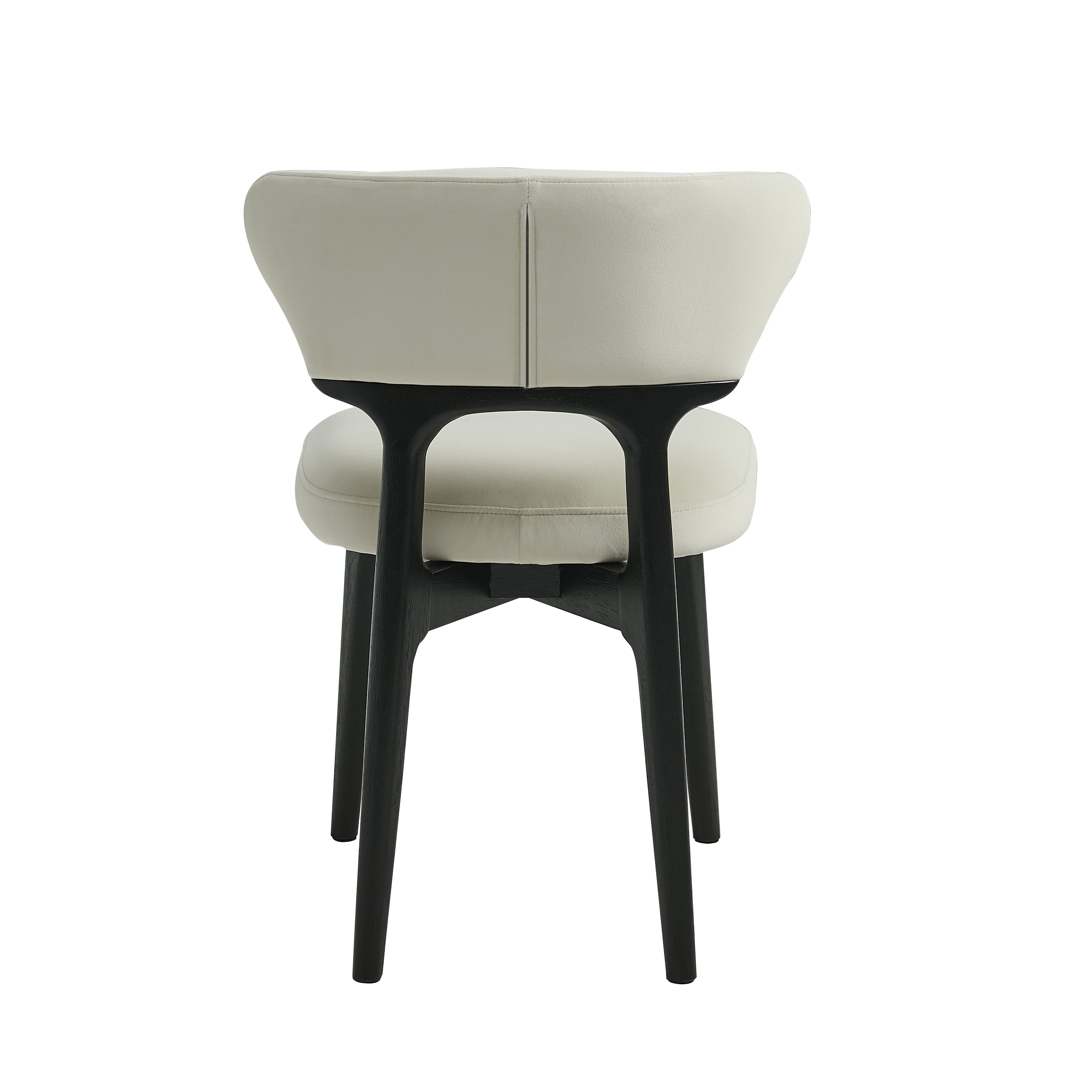 Noble House Solid Wood Dining Chairs Set of 4 Black Modern Upholstered Dining Room Chair