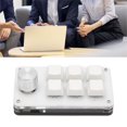 thumbnail image 1 of Mini 6 Key Keypad,One Handed Mechanical Keyboard With Knob,Wired Plug And Play Programmable Keyboard For Gaming Office, 1 of 8