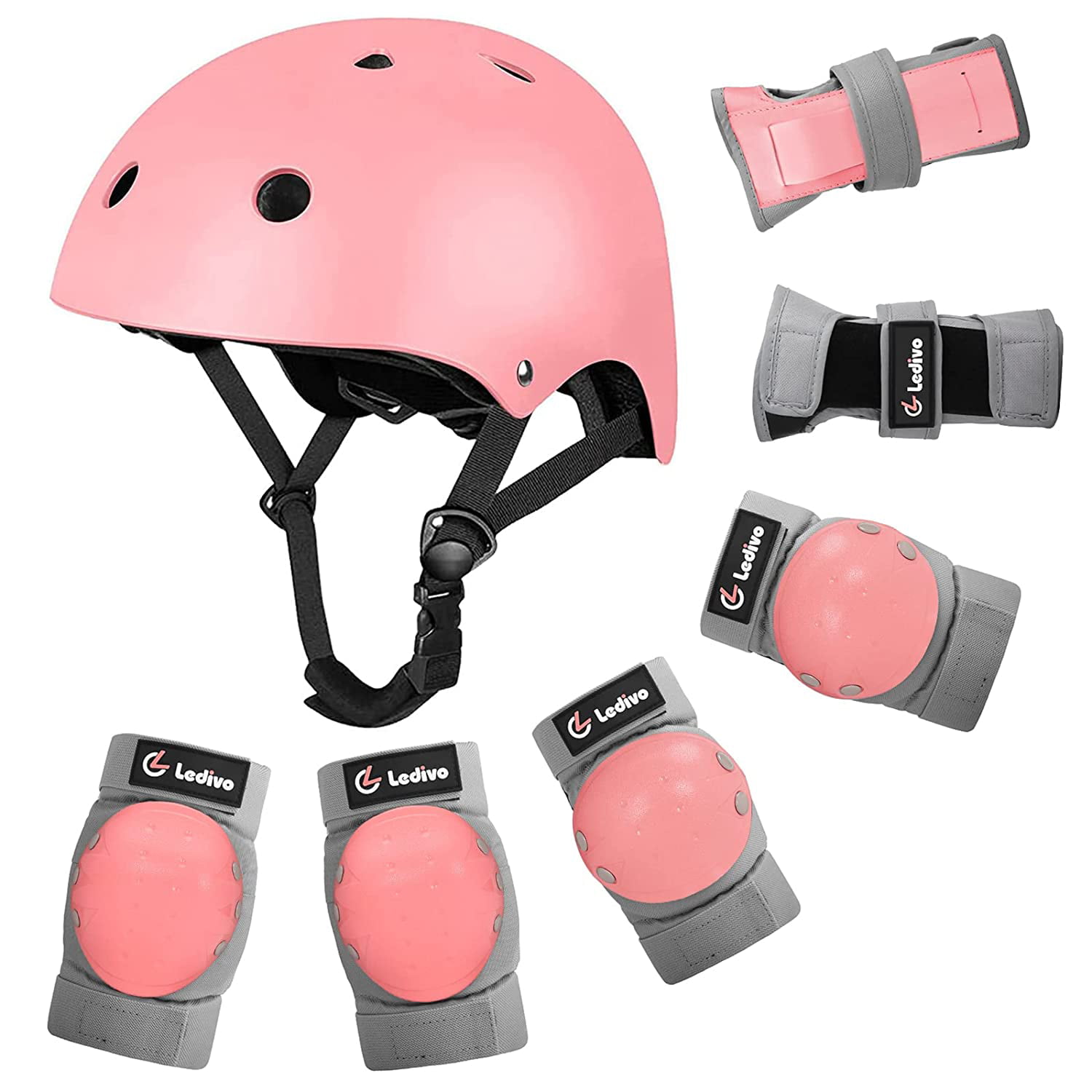 Lanova Toddler Helmet for 3-8 Years Kids Helmet Knee Elbow Pads Wrist Guards Adjustable Bike Skating Skateboard Helmet for Kids 