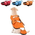 thumbnail image 2 of Dog Life Jacket with Handle, Adjustable Dog Life Vest for Swimming Boating, Doggie Safety Vest Floatation Preserver Lifesaver for Small Medium Large Dogs, Orange, M, 2 of 9