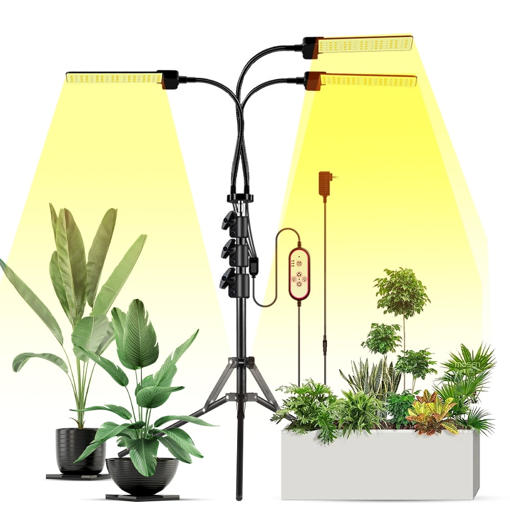 Museluce élèvent des lumières pour plantes d'intérieur, lampe de culture à spectre complet à 72 LED, minuterie automatique 3/9/12H, hauteur 34-160 cm réglable  39