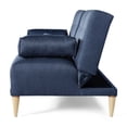 thumbnail image 4 of Sofá Cama Makora Queen con Memory Foam, Color Azul Lino, Respaldo Reclinable de 3 Posiciones, 4 of 9