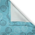thumbnail image 4 of Ambesonne Coastal Valance Pack of 2, Maritime Seashells, 54"X12", Pale Azure Blue White, 4 of 5